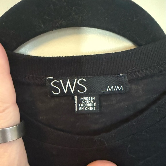 SWS Black Baby Girl T-Shirt med rhinestone Y2K fitted shirt - Picture 4 of 4